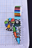 Hummingbird Mosaic Pendant with Heishi Necklace by Mary LouiseTafoya 2J20O