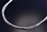 10 strand x 24 inch Liquid Silver Necklace 9J15Q