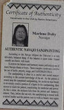 Navajo Sand Painting by Marlene Doby - 9.5 x 13.5 - 1J11R
