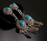 2-Tier Turquoise Eye Dazzler Earrings by Zuni Artist Allison Lementino 9B18C