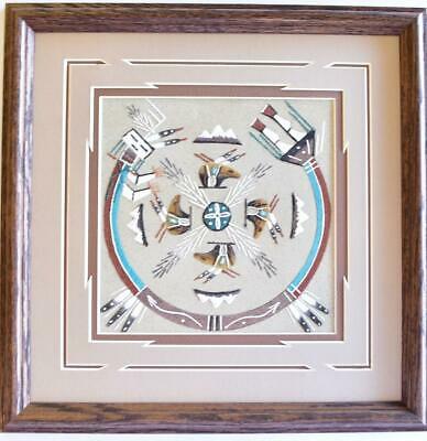 Navajo Sand Painting by Glen Nez - 13.5 x 13.5 - 1J11Y