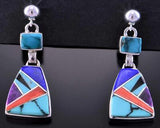 Multistone Inlay Dangle Earrings by Joan Charlie 2K21B