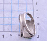 Vintage Size 6-1/4 Silver & Turquoise Needle Point Zuni Ring 2F23D