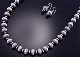 Navajo Handmade Fluted Beads by Preston Haley - Navajo Pearls 2L16X