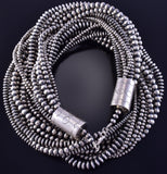 36" 10-Strand Silver Handmade Navajo Pearls Heaven Necklace by Jan Mariano 2A25A