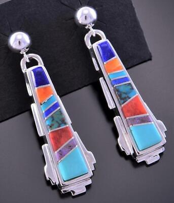 Multistone Inlay Earrings by Candace Skeets 2K21S