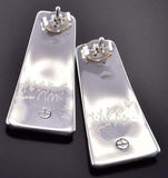 Silver & Turquoise Multistone Zuni Inlay Earrings by Leander Othole 1J24R
