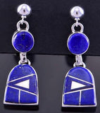 Lapis and Silver Inlay Earrings by Tully Gustine 2K21H