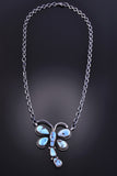 Silver & Golden Hills Turquoise Navajo Dragonfly Necklace by Tim Smith 2E18G