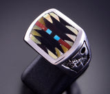 Size 9-3/4 Inlay Men's Ring by Charlotte Dishta 2L16O