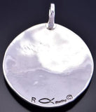 Silver Christ's Glorious Resurrection Navajo Round Pendant by Roger John 2F23K