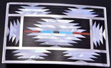Silver Mother of Pearl Multistone Zuni Inlay Buckle by Charlotte Dishta 2D21X