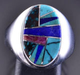 Size 11-1/2 Inlay Men's Ring by Jerome Yazzie 2K18D