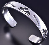 Rain Cloud and Lightning Hopi Bracelet by Gerald Lomaventema 2K13N