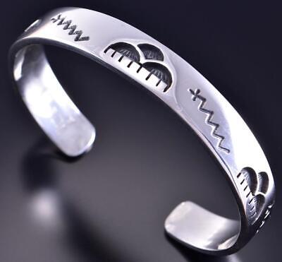 Rain Cloud and Lightning Hopi Bracelet by Gerald Lomaventema 2K13N