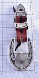 Silver Navajo Handstamped Clean Lines Ranger Set Buckle by Lee Charley 1K18S