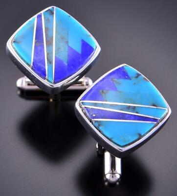 Turquoise & Lapis Cufflinks by Tully Gustine 2K15X