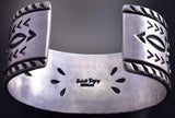 Silver & Carico Lake Turquoise Many Feathers Men's Bracelet by Erick Begay 9K17U