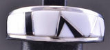 Size 9-1/2 Inlay White Buffalo Men's Ring 2K18K