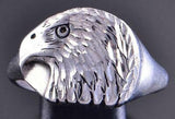 Size 15-1/2 Silver Navajo Handmade Eagle Strong Ring 2B18B
