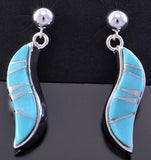 Turquoise Inlay Earrings by Aldora Henry 2K21Q