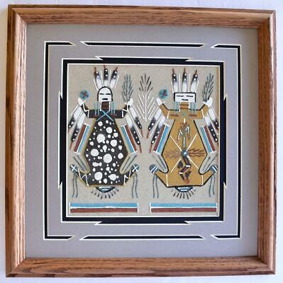 Navajo Sand Painting by Glen Nez -13.5 x 13.5 1J10G
