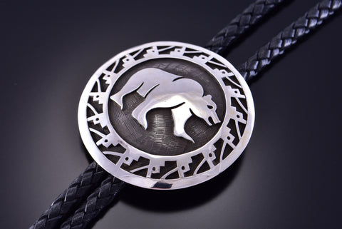 Silver Handmade - Strong Bear design - Bolo Tie 2E03A