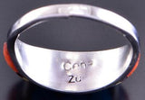 Size 7-1/4 Silver & Turquoise Multistone Zuni Inlay Ring by Cena Woobthee 2F28N