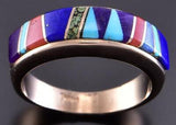 Size 5 Inlay 14k Gold ring by Calvin Begay 2J20P