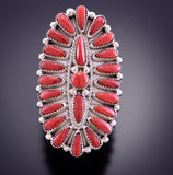 Size 8-1/2 Coral Petit Point Ring by Donovan Wilson 2L16H