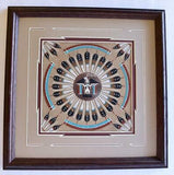 Navajo Sand Painting by Diane Thomas 13.5 x 13.5 - 1J10A
