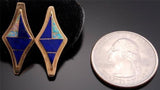 14K Gold Lapis Opal Diamond Earrings by G Nelson - VN40A