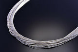 20 Strand Liquid Silver Necklace 18 Inches long 9J15N