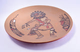 Hopi Pottery Plate with Sunface Kachina by Silas - 2L06U