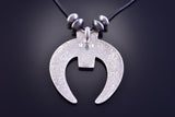 Silver & Turquoise Multistone Navajo Inlay Tufacast Necklace by Lee Begay 2C14L